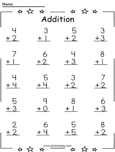 Free Printable Single Digit Addition Worksheets