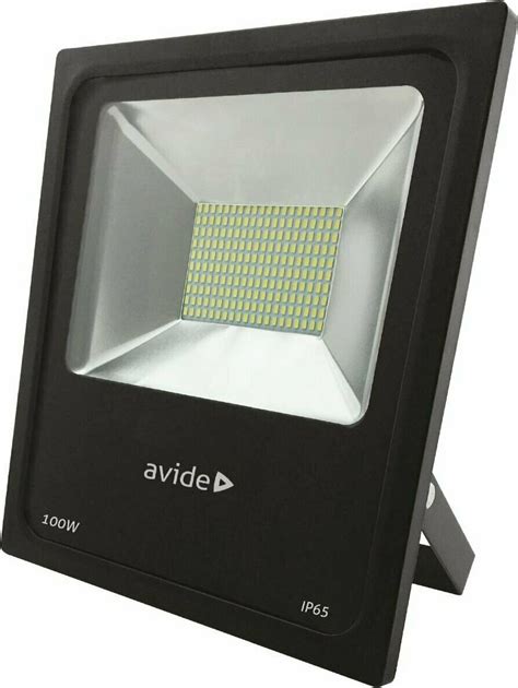 Avide ABSSFLCW 100W Στεγανός Προβολέας LED 100W Ψυχρό Λευκό 6400K IP65