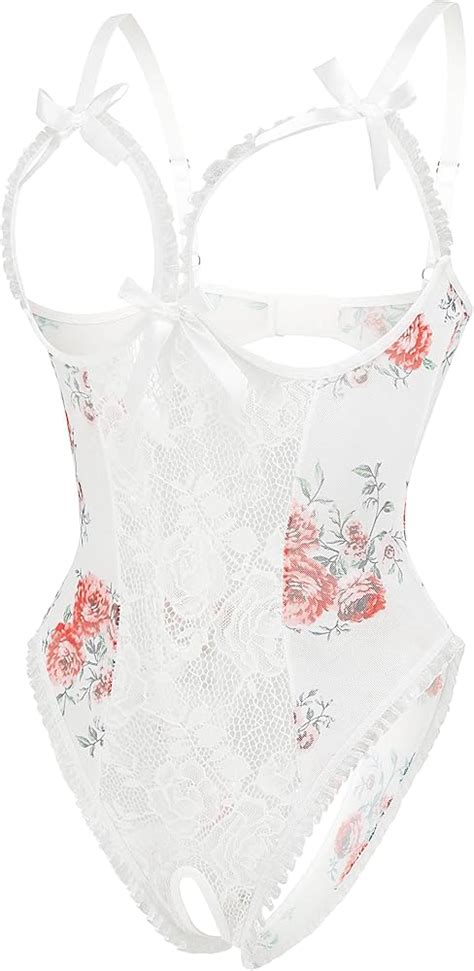 Avidlove Women One Piece Lingerie Sexy Lace Babydoll Mini Bodysuit