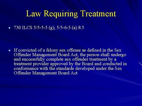 Illinois Standards For Sex Offender Treatment And Evaluation