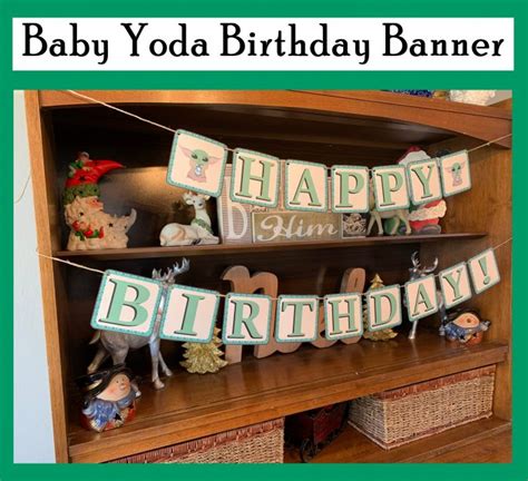 Baby Yoda Birthday Banner Printables Mom