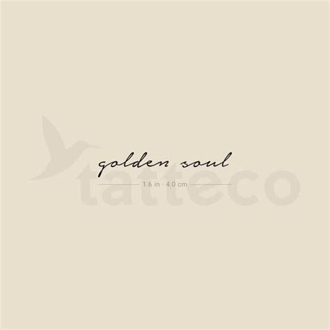 Golden Soul Temporary Tattoo Set Of 3 Tatteco