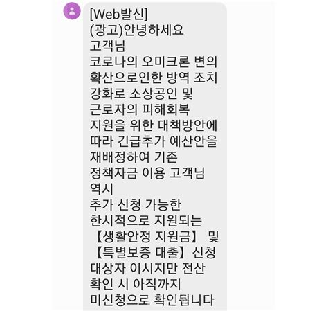 “정책자금 신청 대상인데” 사기 문자 ‘주의’