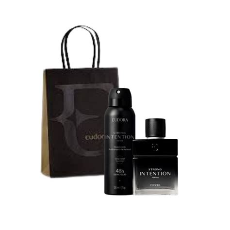 Kit Intention Strong For Man Perfume Masculino Eudora Desodorante