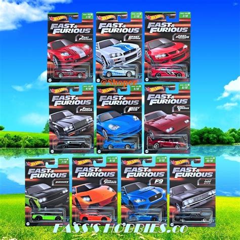 HOT WHEELS FAST AND FURIOUS THEMED WAVE B COMPLETE CAR SET MAZDA RX NISSAN SKYLINE R