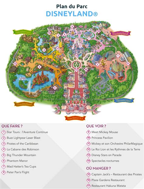plan disneyland paris  carte des parcs disneyland walt disney