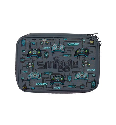 Smiggle Epic Adventures Hardtop Double Up Pencil Case Grey Y