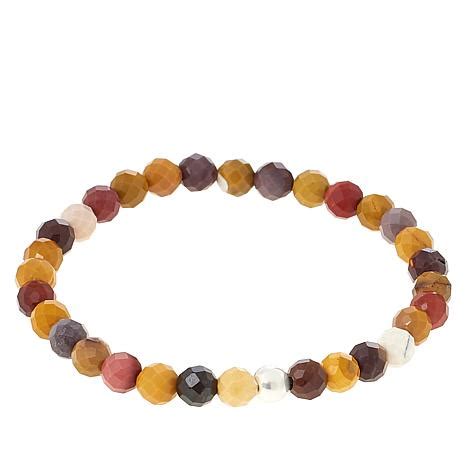 Jay King Multicolor Mookaite Bead Stretch Bracelet Hsn