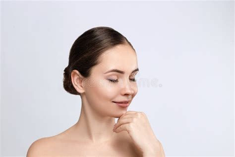 Woman Face Skin Care Closeup Beautiful Woman With Perfect Professional