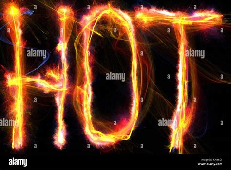 Word Hot Written In Flames Hi Res Stock Photography And Images Alamy