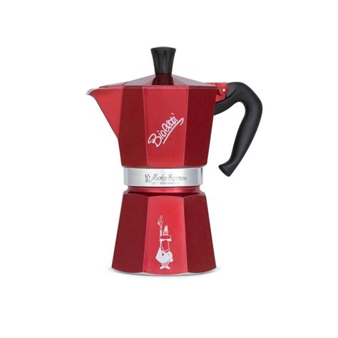 Bialetti Moka Espressokocher Special Edition Rot Glitze