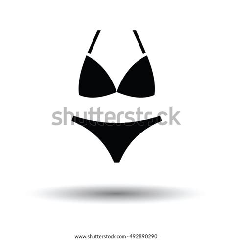 Bikini Icon White Background Shadow Design Image Vectorielle De Stock