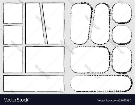 Manga Set Storyboard Layout Template Royalty Free Vector