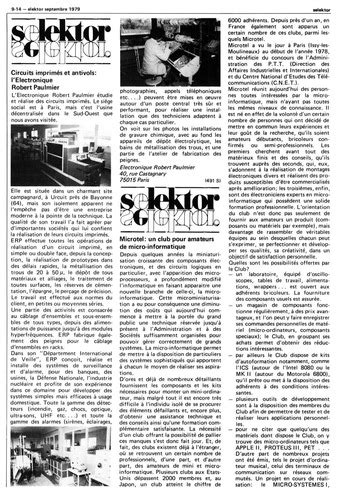 Selektor Septembre 1979 Elektor Magazine