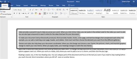 how to open paragraph dialog box in word