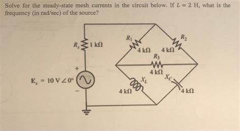 Solved Please Show All Steps Solve For The Steady State M