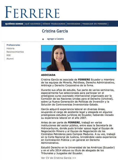 Hija Del Procurador En El Bufete Que Patrocina A Schlumberger La