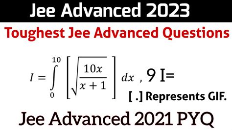 Jee Advanced Jee Advanced Toughest Question Maths Jee Advanced