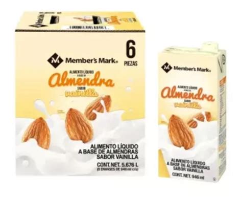 Alimento Líquido Members Mark Base Almendras Sabor Vainilla MercadoLibre