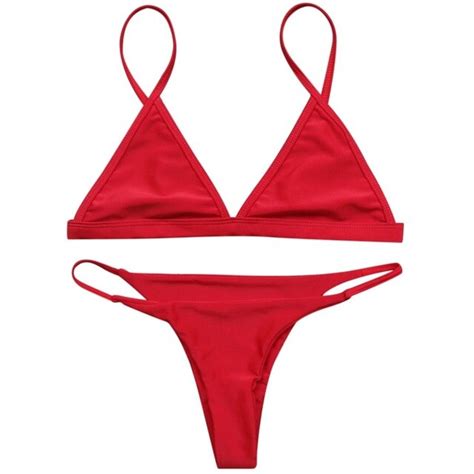 Zaful Woman Swimsuit 2017 New Bikini Saxy Unlined Micro Bikini Plunge String Elastic Swimsuit
