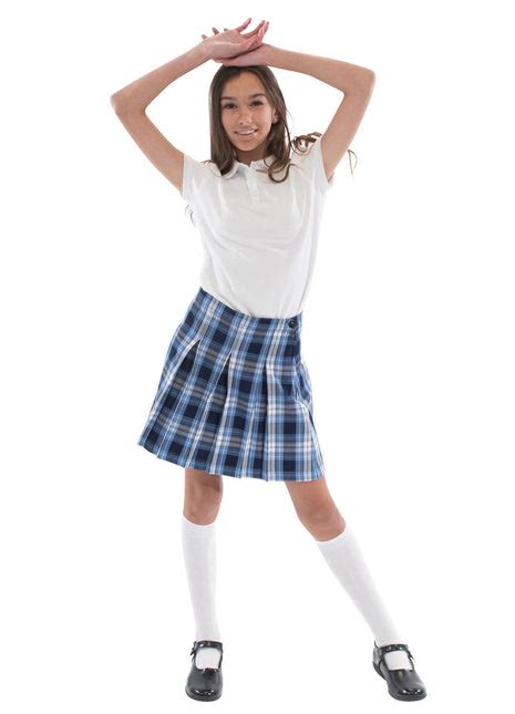 School Uniform Girls Plaid Skirt Top of The Knee – hello nella