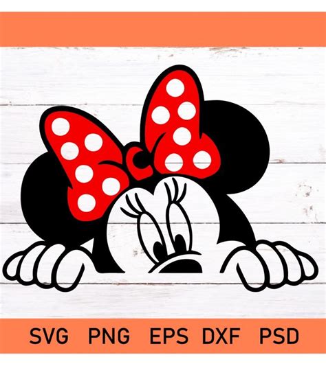 Minnie Mouse Peeking Svg Minnie Mouse Svg Peek A Boo Minnie Svg