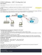 Ccna Certification Nat Configuration Lab Simulation Pdf