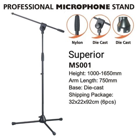 Jual Stand Mic Kaki Tiga Stand Mic Kaki 3 Stand Mic SUPERIOR MS001