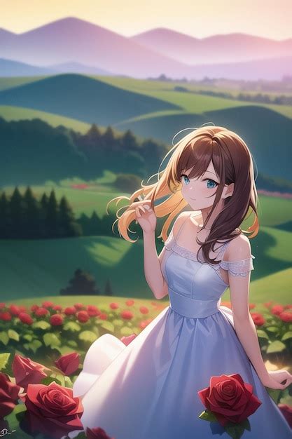 Anime Girl In A Blue Dress