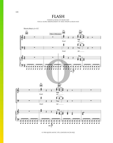 Flash Queen Piano Sheet Music Oktav