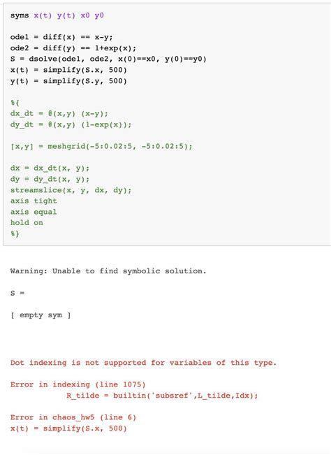 Help Solving Two Dimensional Ode Phase Portrait R Matlab