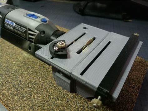 Table Saw For Dremel 4000 With Drill Bracket Fixed By Oikos