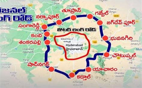 Hyderabad Outer Ring Road Route Map