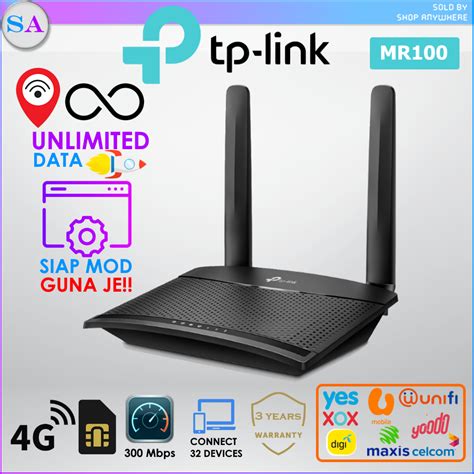 Tp Link Tl Mr Mbps Wireless N G Lte Wifi B Mod Mr Router