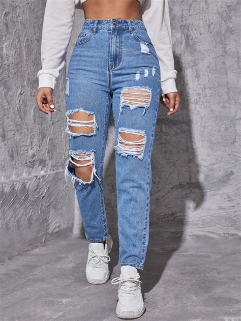 Bleach Wash Ripped Frayed Skinny Jeans Artofit