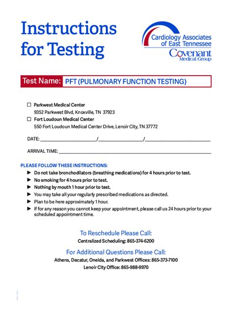 Fillable Online Pulmonary Function Testsnorthwestern Medicine Fax Email