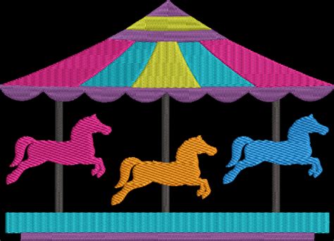 Fair Carnival Set Embroidery Designs Machine Embroidery Design