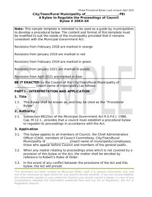 A Bylaw To Provide For A Code Of Conduct For Members Doc Template