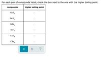 Answered For Each Pair Of Compounds Listed Bartleby