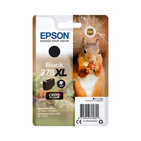 Cartouche Encre Original Epson T3791 378XL Noir Pour Epson XP 8005