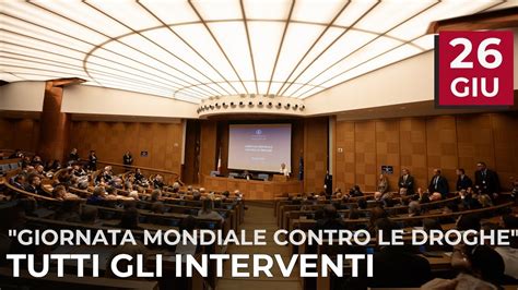 Il Presidente Meloni All Evento Giornata Mondiale Contro Le Droghe