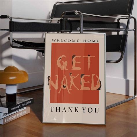 Get Naked Print Modern Bathroom Print Bedroom Art Funny Poster Sexy Lady Art Naked Lady Digital