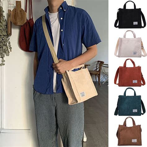 Ulzzang Korean Ins Fashion Canvas Bag Messenger Bag Men Shoulder Bag