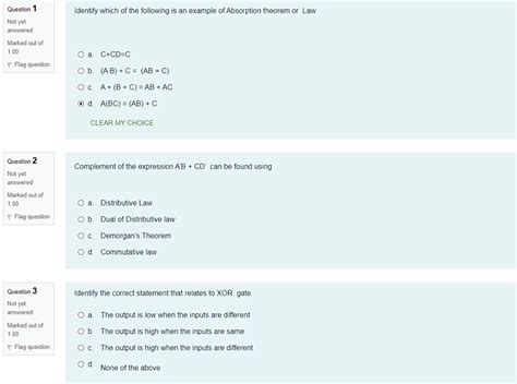 Solved Question 1 Identify Which Of The Following Is An