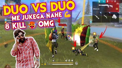 Freefire Duo Vs Duo 💪 8 Kill 🥵 Me Jukega Nahe 😎 Hardest Kills In Rank