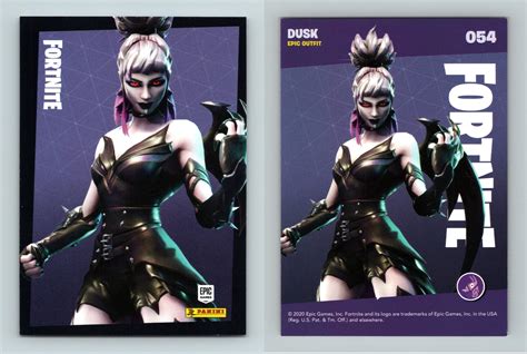 Dusk 54 Fortnite Reloaded 2020 Panini Epic Outfit Trading Card