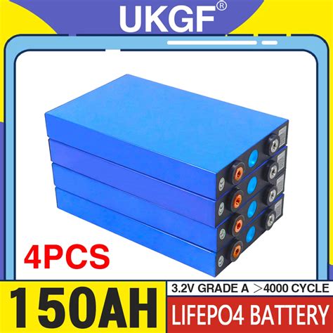 4 8pcs Lifepo4 Cell Pack 3 2 V 150ah Lithium Eisenphosphat Akku 4000