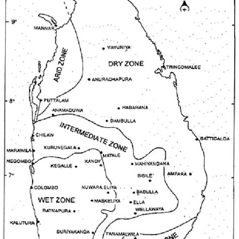 Climatic Zones Of Sri Lanka