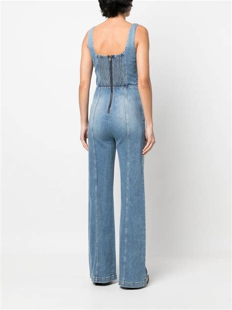 Alice Olivia Chels Corset Style Jumpsuit Blue Farfetch