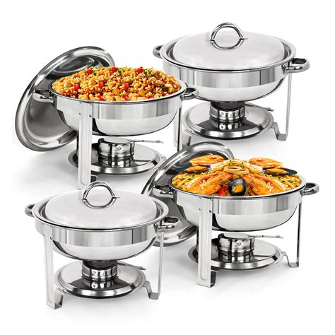 Buy Chafing Dish Buffet Set Of 4 5QT Stainless Steel Chafing Dishes